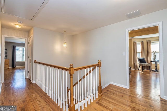 hall featuring hardwood / wood-style floors