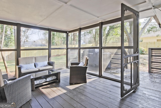 sunroom with a wealth of natural light