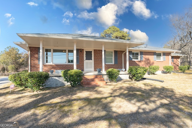 view of front of home with a porch