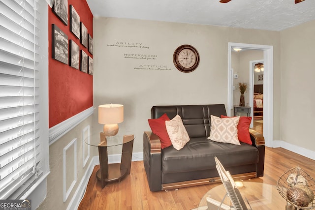 living room featuring hardwood / wood-style floors