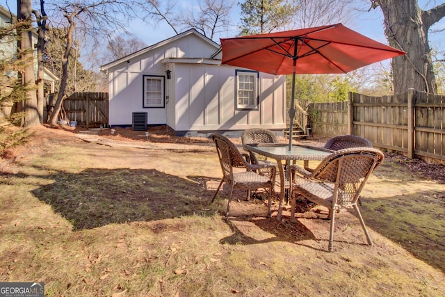 exterior space with central AC unit