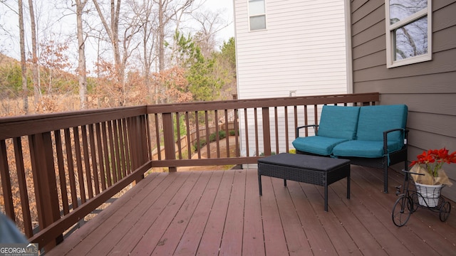 1320 Newbridge Cir, Buford, GA 30519 - wooden deck featuring outdoor lounge area