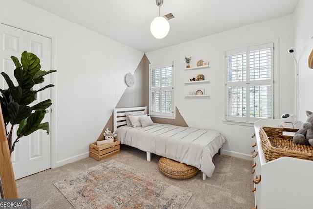 view of carpeted bedroom