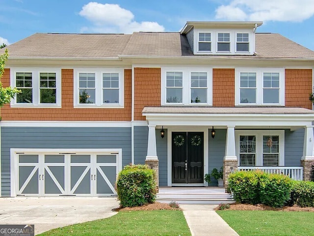 view of front of home featuring a garage