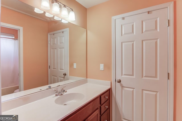 bathroom featuring vanity