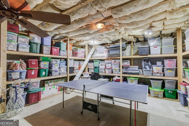 playroom featuring concrete floors