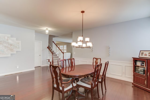 dining room featuring dark hardwood / wood-style flooring