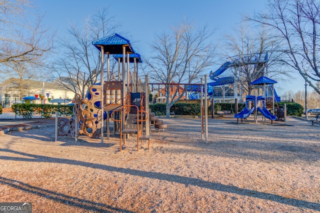 view of jungle gym