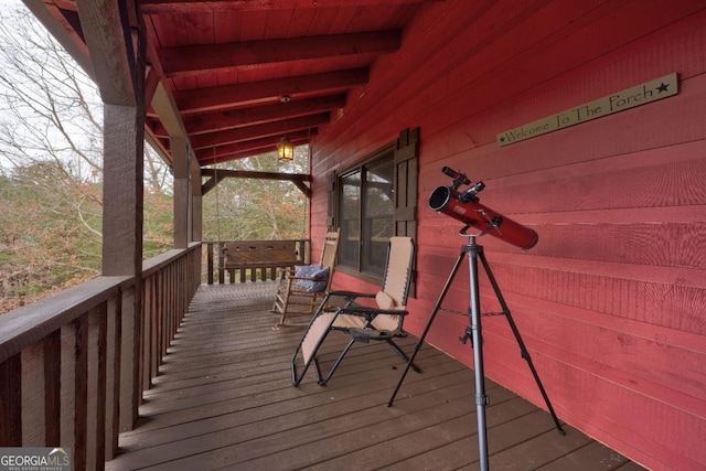 view of wooden terrace