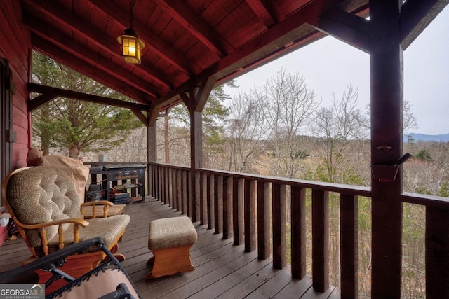 view of wooden deck