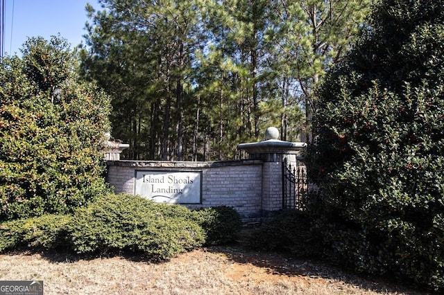 view of community sign