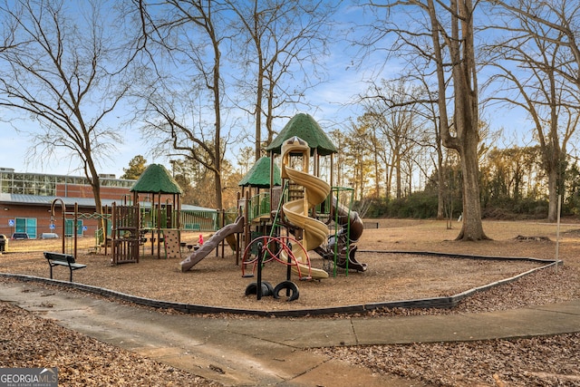 view of jungle gym