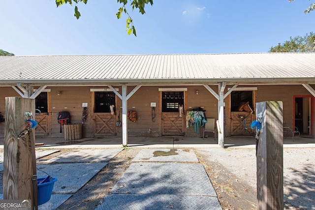 view of horse barn