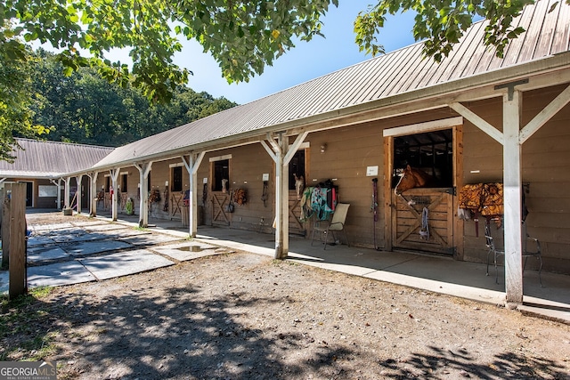 view of horse barn