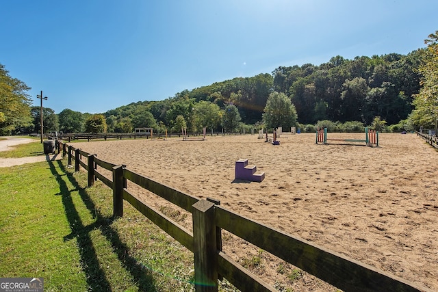 view of property's community with a rural view