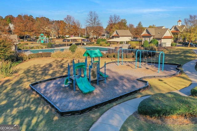 view of jungle gym