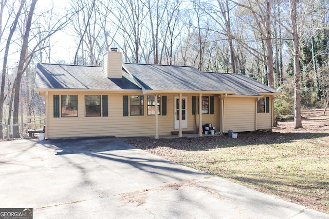 view of ranch-style house