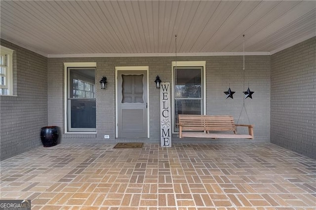 property entrance with a porch