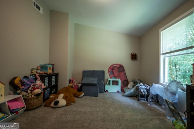 playroom featuring carpet floors