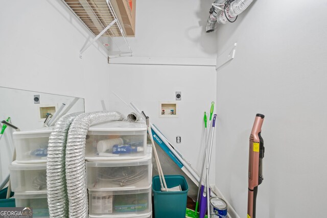 laundry room featuring washer hookup and electric dryer hookup