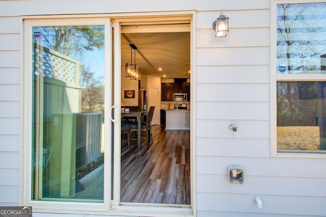 entrance to property with central air condition unit