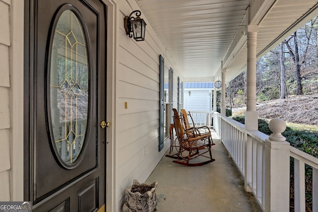 view of patio / terrace with a porch