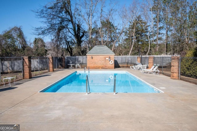 view of pool with a patio area