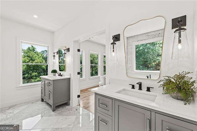 bathroom with vanity