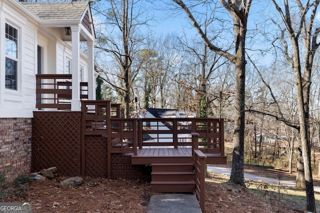 view of wooden deck