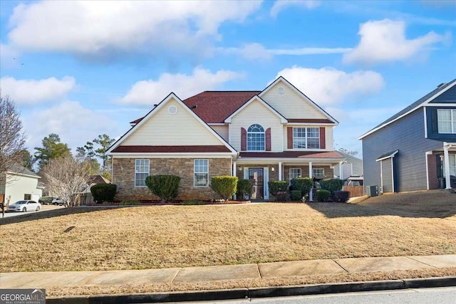 view of property featuring a garage