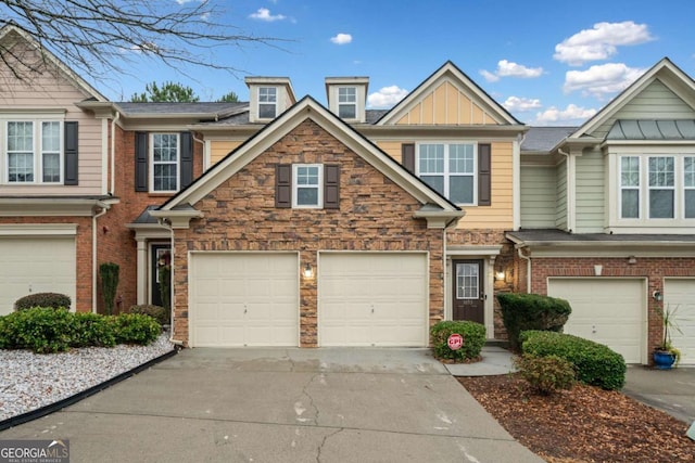 view of property with a garage