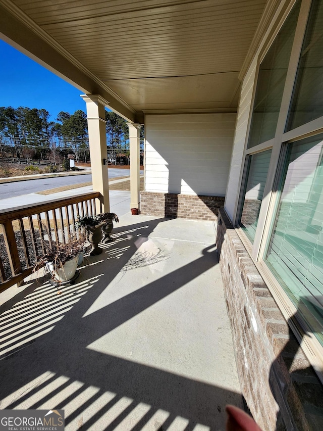 view of patio / terrace featuring covered porch