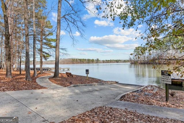 property view of water