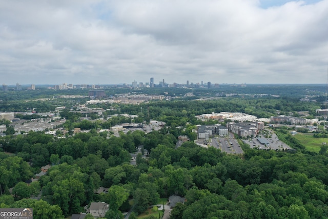 birds eye view of property featuring a view of city