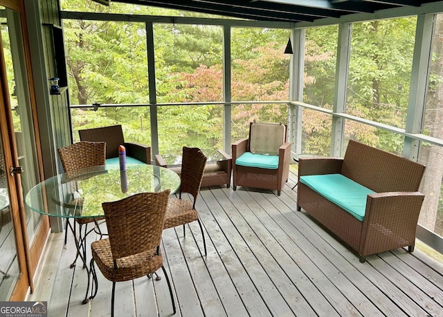 view of sunroom / solarium