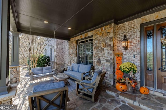 view of patio / terrace with an outdoor hangout area