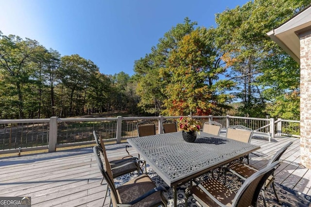 view of wooden deck