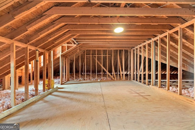 view of attic