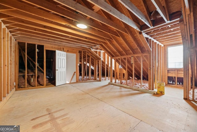 view of attic