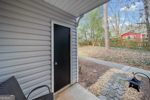 view of doorway to property