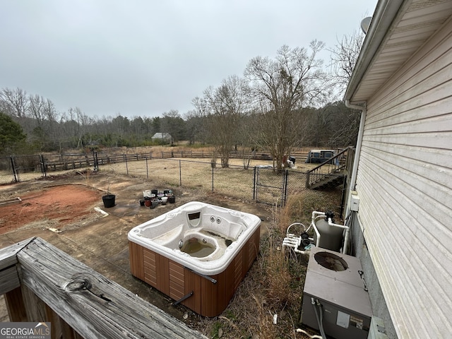 382 Lower Lovelace Rd, West Point, GA 31833 - view of yard featuring a hot tub and a view of countryside