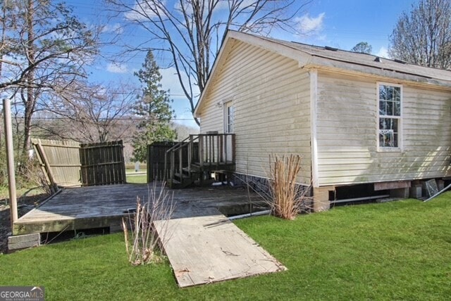 1381 Allgood Rd, Marietta, GA 30062 - exterior space featuring a lawn and a wooden deck
