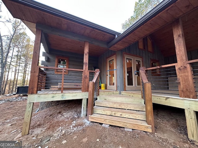 view of wooden deck