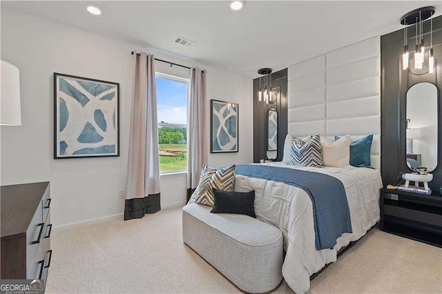 view of carpeted bedroom