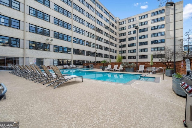 view of pool with a patio