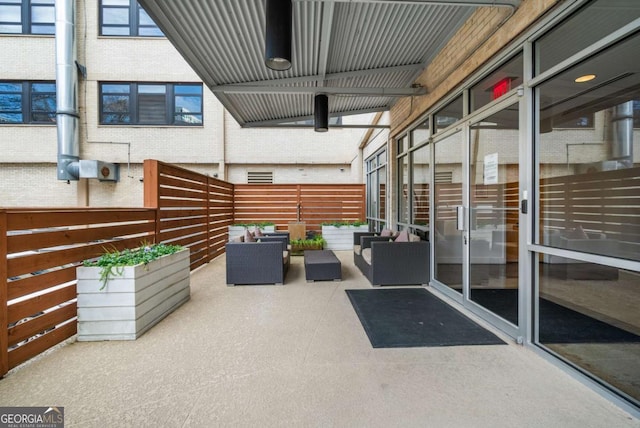 view of patio with an outdoor hangout area