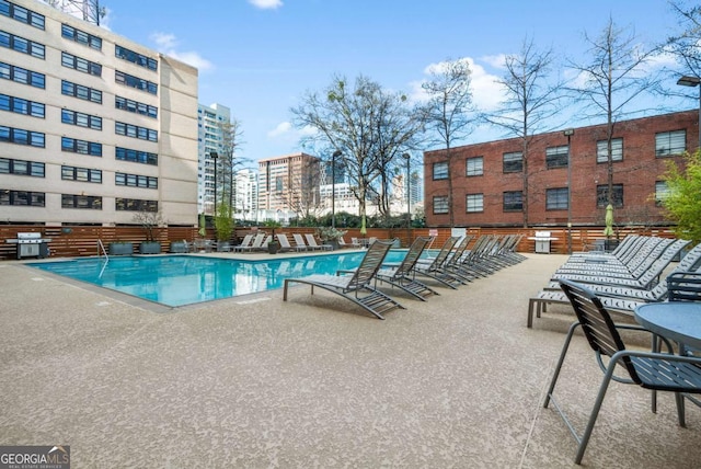 view of pool with a patio