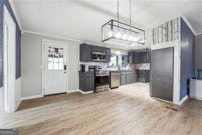 kitchen featuring wood-type flooring