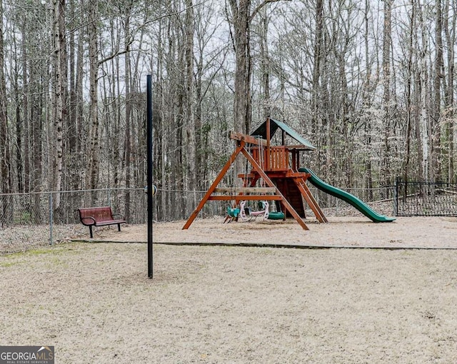 view of jungle gym