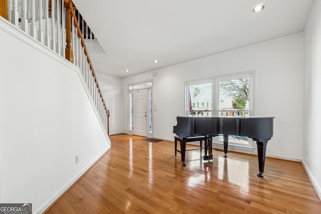 foyer featuring hardwood / wood-style floors